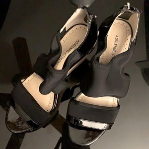 Adrienne Vittadini high black wedge. Size 6. Only worn a few times!